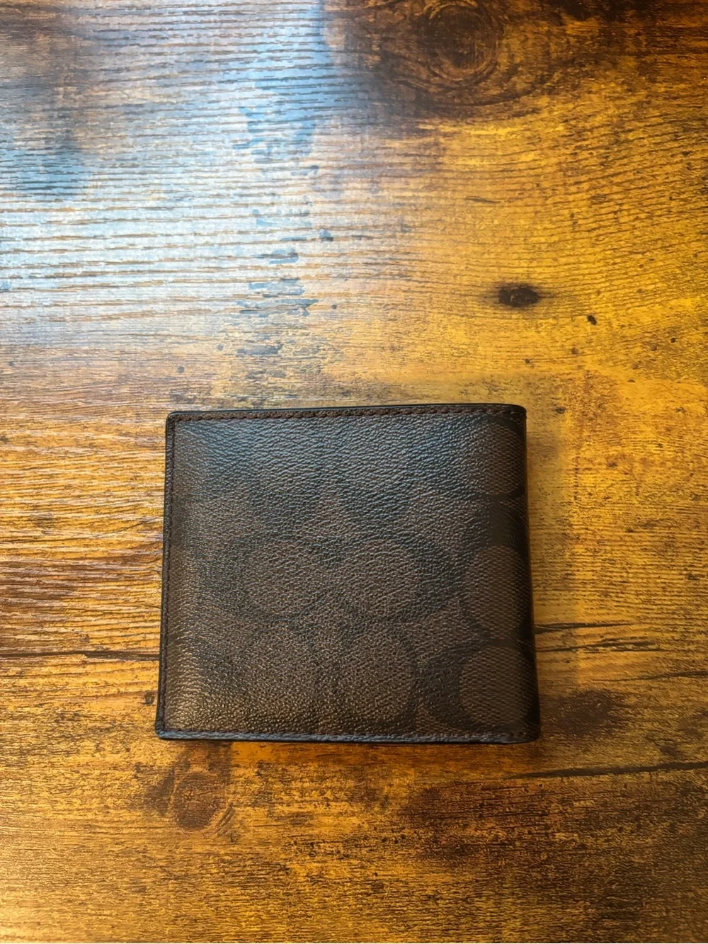 Coach Wallet - Men’s Signature Pattern Leather Bifold Wallet